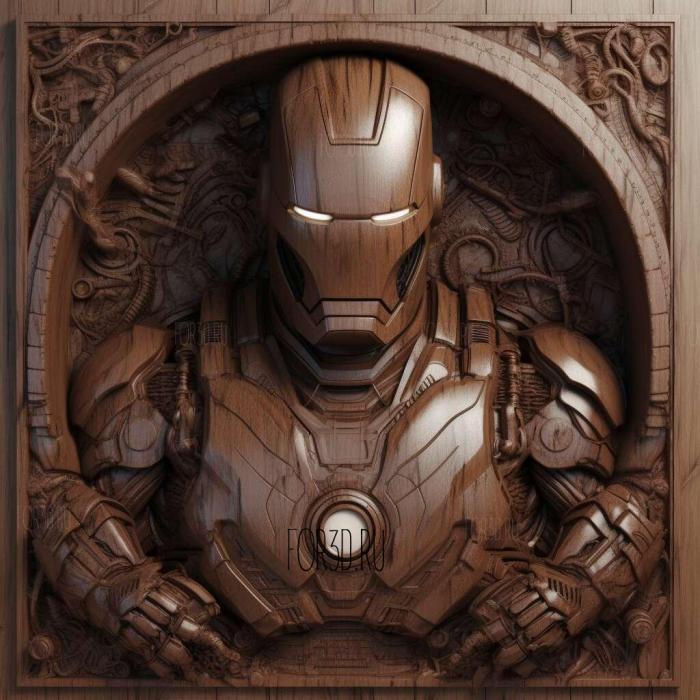 Iron Man 2 2 stl model for CNC